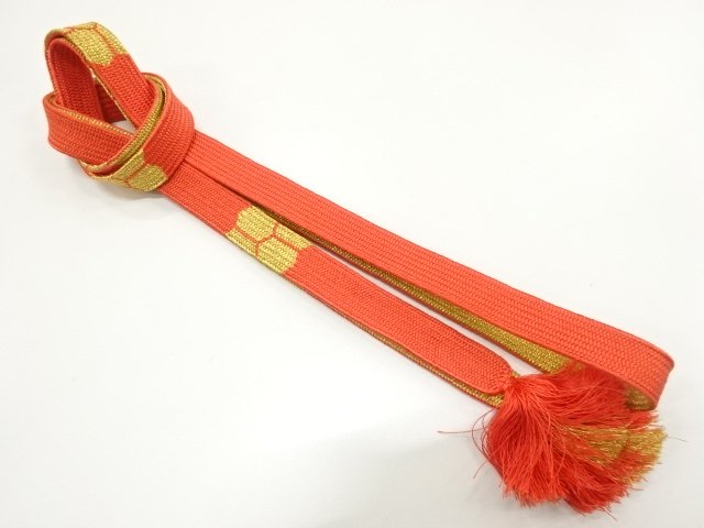 JAPANESE KIMONO / HAND-TIED OBIJIME CORD / SILK